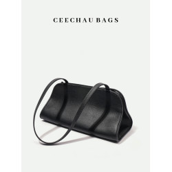CEECHAU 女包新款牛皮高級女包單肩手提真皮腋下包包時尚簡約包