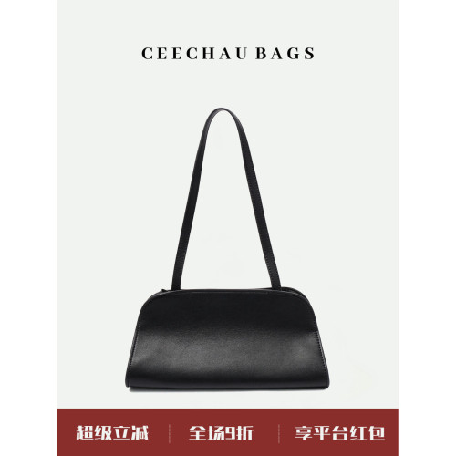 CEECHAU 女包新款牛皮高級女包單肩手提真皮腋下包包時尚簡約包