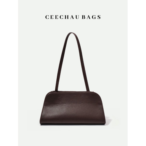 CEECHAU 女包新款牛皮高級女包單肩手提真皮腋下包包時尚簡約包