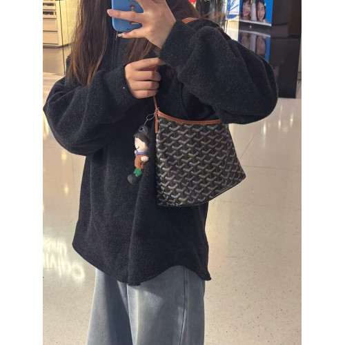 2026新款高級感真皮mini hobo腋下包女包Y紋單肩手提包輕奢小托特