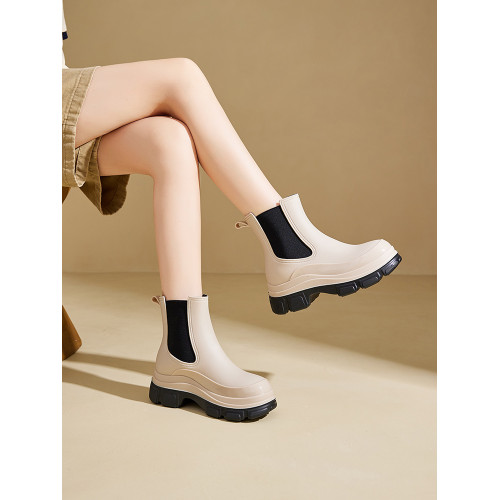 厚底雨鞋女款2025新款夏天馬丁雨靴防水套鞋水鞋水靴短靴防滑膠鞋