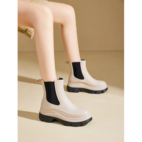 厚底雨鞋女款2025新款夏天馬丁雨靴防水套鞋水鞋水靴短靴防滑膠鞋