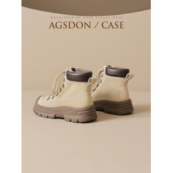 奧古獅登薄款馬丁靴女春季單靴2026新款大黃靴厚底英倫風爆款短靴