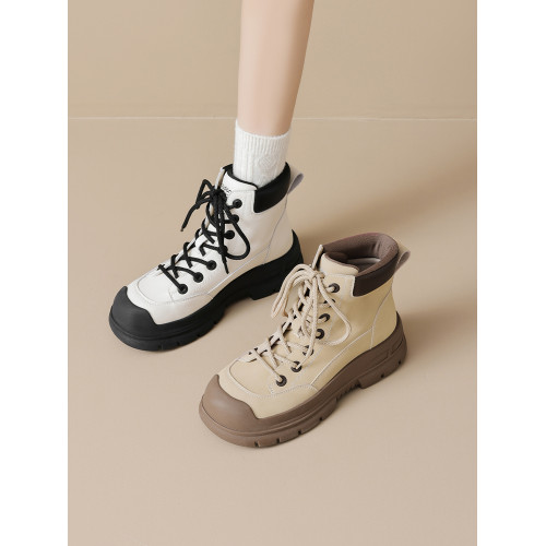 奧古獅登薄款馬丁靴女春季單靴2026新款大黃靴厚底英倫風爆款短靴