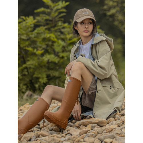 高筒雨鞋女日系防滑防水情侶雨靴男長筒洗車工作耐磨膠鞋釣魚水鞋