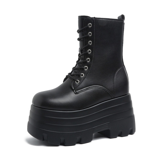 漫展cos增高鞋20cm馬丁靴小個子男女演唱會站坑大碼短靴松糕鞋