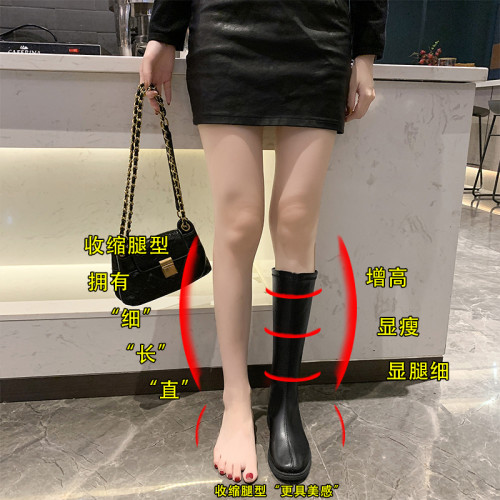 大碼女靴41一43不過膝長靴女胖mm靴子粗腿彈力加肥大筒圍長筒靴40