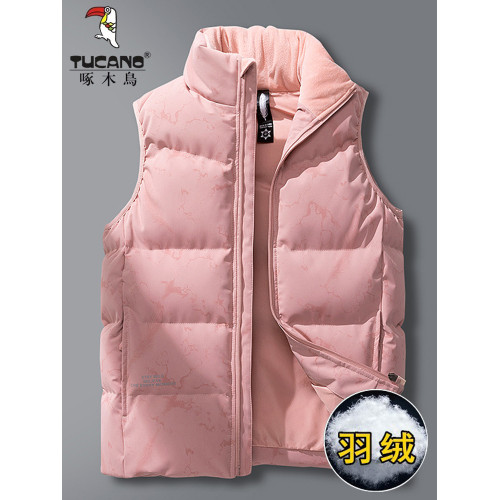 啄木鳥羽絨馬甲男女款白鴨絨秋冬季大碼馬夾潮牌情侶背心男士外套