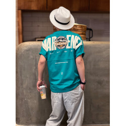 美式重工刺綉黑色短袖T恤男ins潮牌印花貼布寬鬆痞帥半袖打底上衣