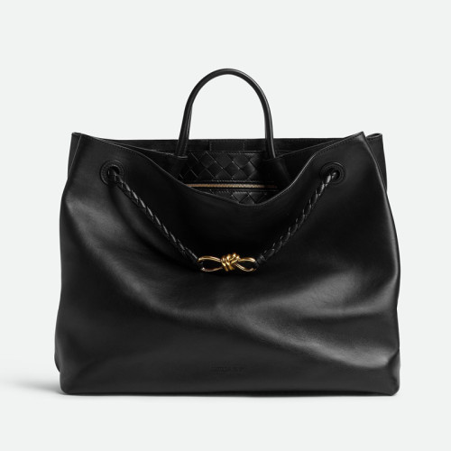 歐洲站B家編織真皮女包Andiamo蝴蝶結手提牛皮大容量單肩托特包潮