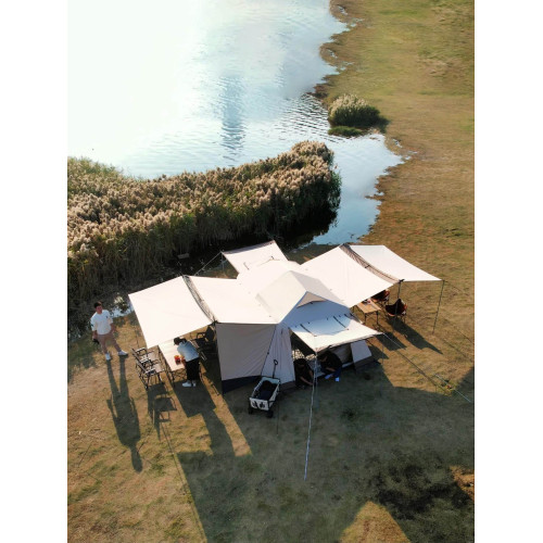 屋脊帳篷天幕二合一戶外全自動兩室一廳雙層野外露營鈦黑膠防雨 屋脊帳篷天幕二合一戶外全自動兩室一廳雙層野外露營鈦黑膠防雨