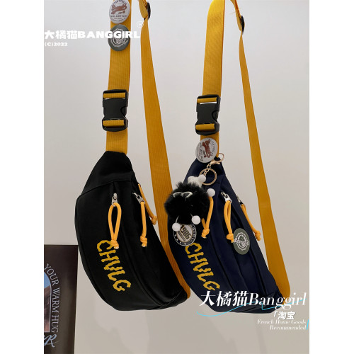 大橘貓復古潮牌單肩包男士後後背包休閒字母斜後後背包防水運動腰包女款包 大橘貓復古潮牌單肩包男士後後背包休閒字母斜後後背包防水運動腰包女款包