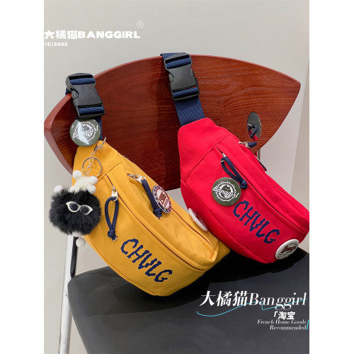 大橘貓復古潮牌單肩包男士後後背包休閒字母斜後後背包防水運動腰包女款包 大橘貓復古潮牌單肩包男士後後背包休閒字母斜後後背包防水運動腰包女款包