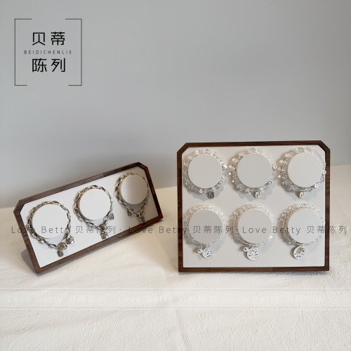 新款韓國ins風 手鏈展示架 手鐲手串展示道具 黑胡桃飾品展示架