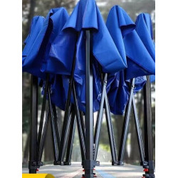 四腳雨棚戶外防雨伸縮帳篷加厚圍布大排檔擺攤用遮陽棚折曡式棚子