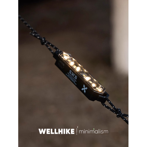 WELLHIKE戶外風繩警示燈露營帳篷天幕氛圍地釘提示裝飾掛磁吸串燈