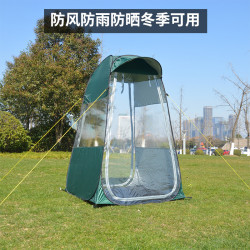 戶外垂釣單人免搭建速開帳篷防風防雨遮陽防曬防凍雙門自動釣魚帳