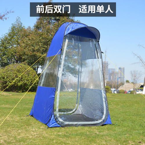 戶外垂釣單人免搭建速開帳篷防風防雨遮陽防曬防凍雙門自動釣魚帳