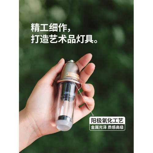 挪客戶外可攜式露營燈帳篷燈野營充電照明燈隨身手電筒後後背包掛燈