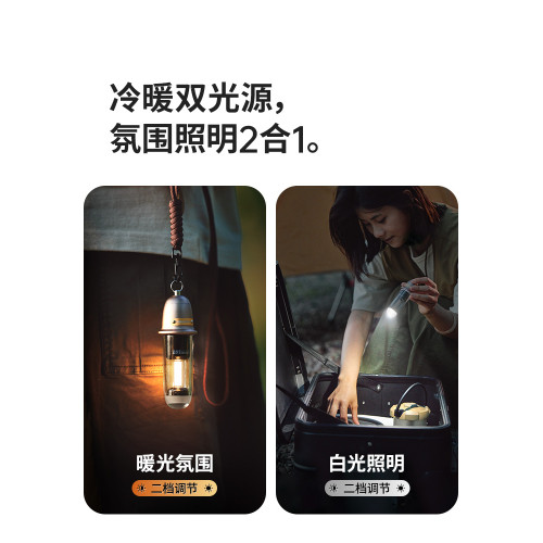 挪客戶外可攜式露營燈帳篷燈野營充電照明燈隨身手電筒後後背包掛燈