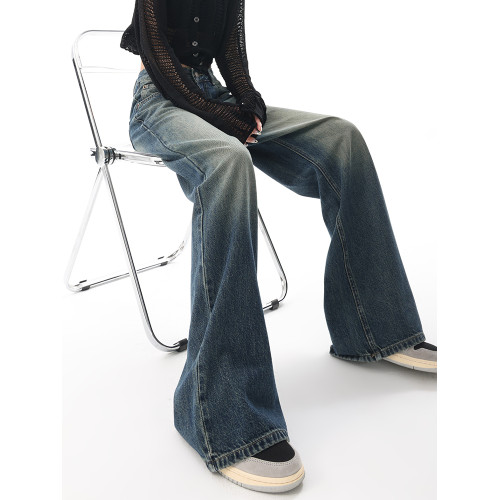 KEN STUDIO2026春夏新款美式復古水洗直筒牛仔褲女寬鬆濶腿褲褲子 KEN STUDIO2026春夏新款美式復古水洗直筒牛仔褲女寬鬆濶腿褲褲子