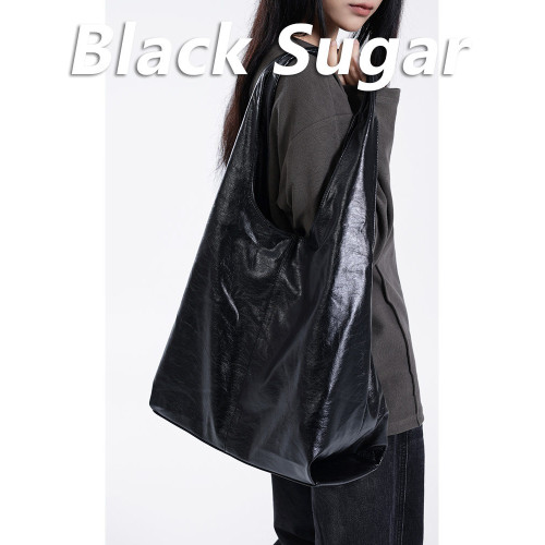 BlackSugar 巴士極簡軟軟大容量單肩腋下包小衆流浪風托特包