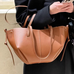 法式翅膀包大包包托特包包大容量腋下購物袋褶皺菜籃子通勤包