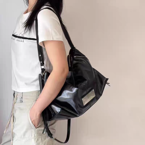 韓國小衆matin kim包包25新款側拉鍊機車包單肩martkim包包斜後後背包