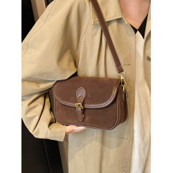 時尚潮流磨砂馬鞍包女2025秋冬新款復古休閒單肩包小衆高級感女包