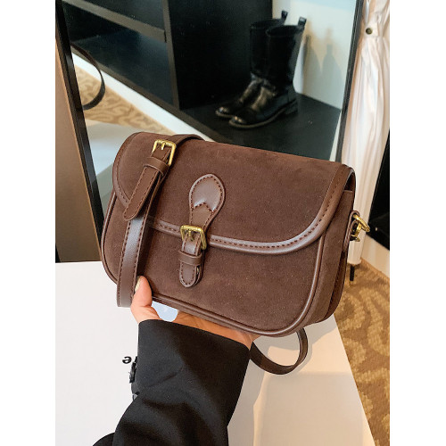 時尚潮流磨砂馬鞍包女2025秋冬新款復古休閒單肩包小衆高級感女包