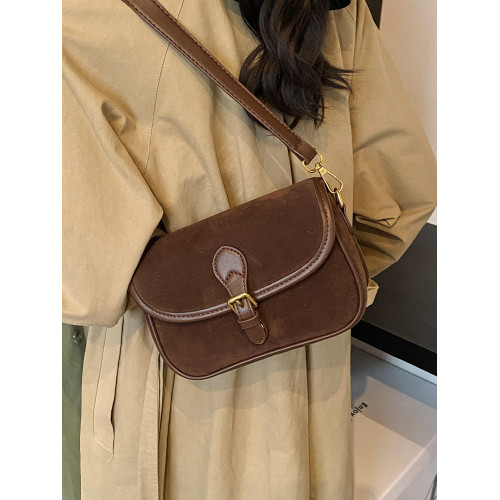 時尚潮流磨砂馬鞍包女2025秋冬新款復古休閒單肩包小衆高級感女包