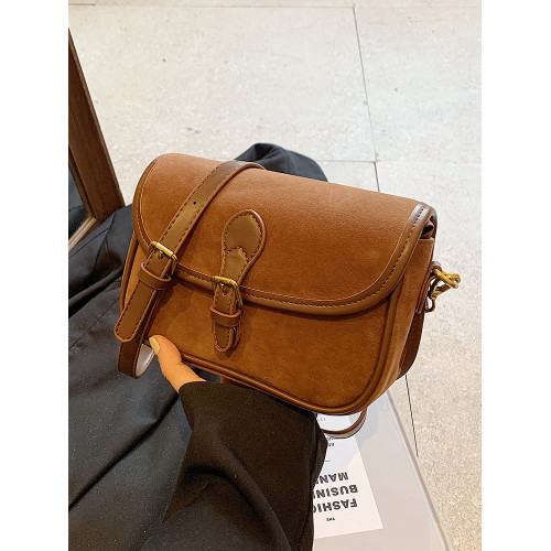 時尚潮流磨砂馬鞍包女2025秋冬新款復古休閒單肩包小衆高級感女包