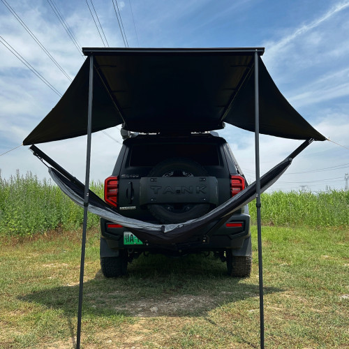 簡森戶外全黑膠雙翼型車尾帳篷吊床車用天幕側邊帳遮陽棚雨蓬露營 簡森戶外全黑膠雙翼型車尾帳篷吊床車用天幕側邊帳遮陽棚雨蓬露營
