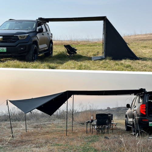 簡森戶外黑膠三角庇護所2拓展帳篷Pro黑化天幕側車邊帳防蚊蟲露營 簡森戶外黑膠三角庇護所2拓展帳篷Pro黑化天幕側車邊帳防蚊蟲露營