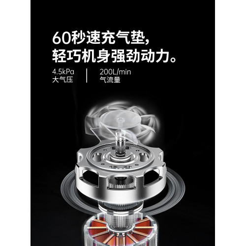 挪客氣墊床充氣泵充氣床車用床墊多功能照明戶外抽充兩用電動氣泵