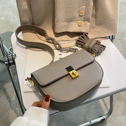 高級質感包包女2025新款潮時尚春夏爆款斜後後背包百搭洋氣單肩馬鞍包