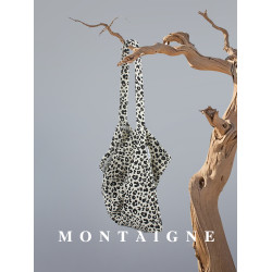 法國Montaigne/矇田慵懶風碎花豹紋小衆通勤大容量單肩韓系帆布包