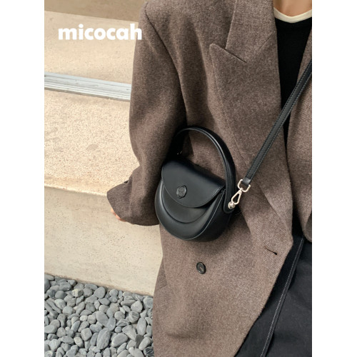 Micocah「微笑印記」新款復古馬鞍包女單肩手提包百搭小衆斜後後背包