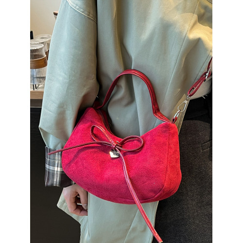 包包女手提包小拎包質感斜後後背包精緻小包包女式2025新款麂皮馬鞍包