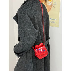 2026新年爆款斜後後背包女生卡通蝴蝶結小馬新年紅包女孩壓嵗錢單肩包