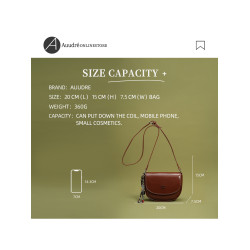 Auudre小衆設計復古小包包女2026新款夏季百搭上班通勤斜背馬鞍包