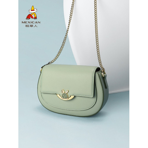 稻草人包包女質感單肩包品牌馬鞍包時尚百搭高級感斜後後背包小衆女包