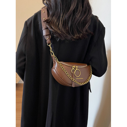 ins百搭馬鞍包包女2026新款秋冬洋氣超火斜背胸包時尚鏈條單肩包