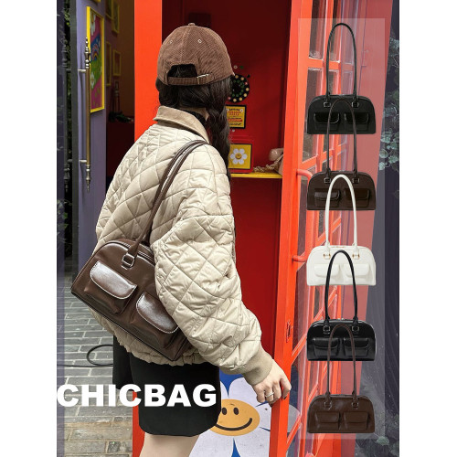 許允真同款保齡球包韓國小衆波士頓手提腋下包女時尚復古通勤百搭 許允真同款保齡球包韓國小衆波士頓手提腋下包女時尚復古通勤百搭