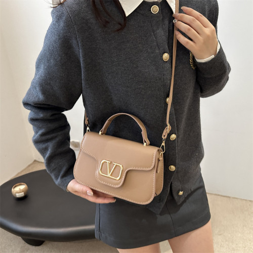 美國進口秋季新款簡約風女士手提腋下包時尚單肩斜後後背包小方包