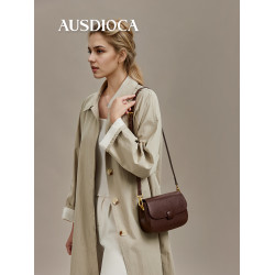 包包女式2026新款時尚復古馬鞍包真皮女包小挎包媽媽包女士斜後後背包