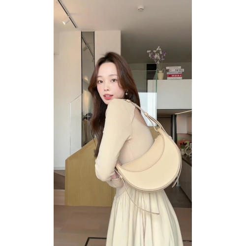 月牙包真皮斜後後背包包女2026新款小衆設計單肩包馬鞍包腋下包