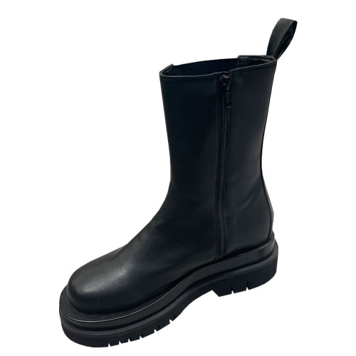 小池在首爾韓版潮鞋顯瘦厚底側拉鍊彈力菸筒靴切爾西靴短靴子女 小池在首爾韓版潮鞋顯瘦厚底側拉鍊彈力菸筒靴切爾西靴短靴子女