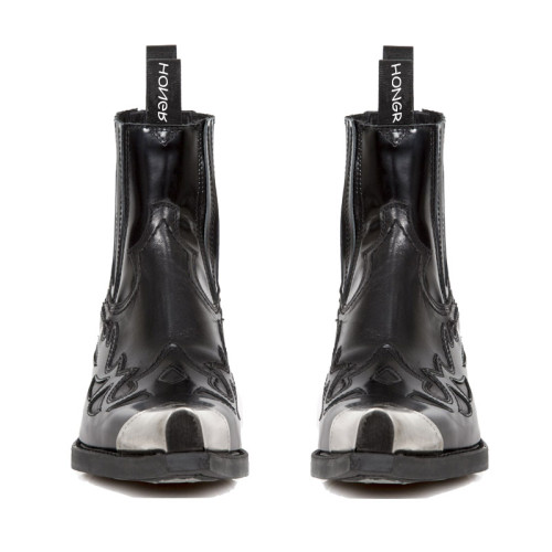 西班牙潮牌龐克切爾西靴秋冬新款西部牛仔靴女高跟方頭短筒馬丁靴 西班牙潮牌龐克切爾西靴秋冬新款西部牛仔靴女高跟方頭短筒馬丁靴