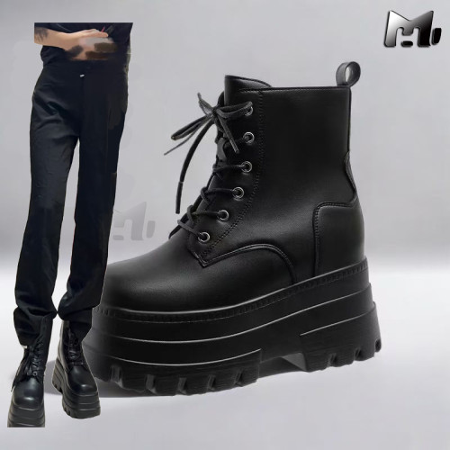 cosplay增高鞋20cm增高顯腿厚底鞋15cm大碼厚底新短靴短筒馬丁靴 cosplay增高鞋20cm增高顯腿厚底鞋15cm大碼厚底新短靴短筒馬丁靴